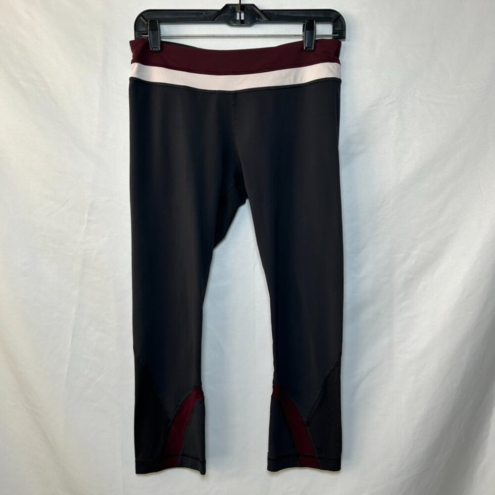 Lululemon Run: Inspire‎ Crop II Deep Coal/ Bordeaux Drama/ Pretty Pink